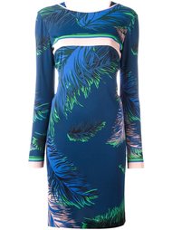 платье с принтом перьев  Emilio Pucci