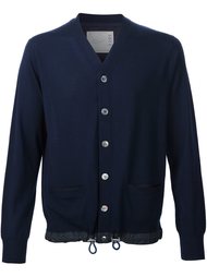 elasticated trim cardigan Sacai