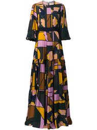 mixed print maxi dress Roksanda