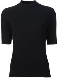 mock neck shortsleeved knit top Victor Alfaro