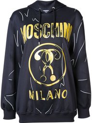question mark logo hoodie Moschino