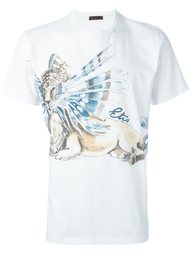 футболка с принтом льва Etro