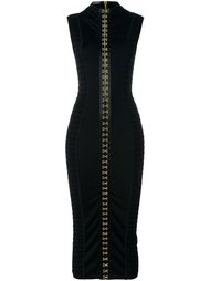 платье с застежкой на крючки Balmain