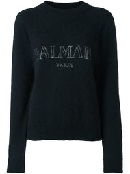 свитер с вышитым логотипом Balmain