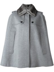 накидка-пальто с меховым воротником Burberry London