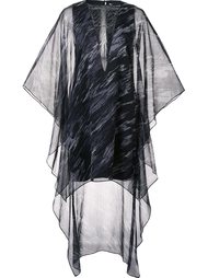 sheer asymmetric dress Halston Heritage