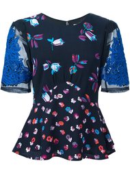 embroidered sleeves top Rebecca Taylor