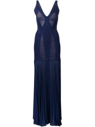 mesh panel maxi dress Hervé Léger