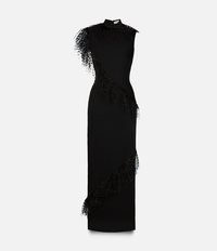 длинное платье с перьями Christopher Kane