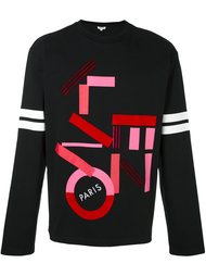 толстовка с принтом логотипа   Kenzo