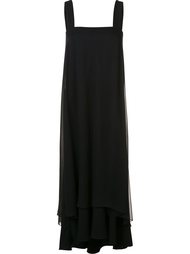 flutter hem satin dress Adam Lippes