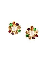 клипсы с искусственным жемчугом Chanel Vintage
