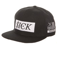 Бейсболка с прямым козырьком TrueSpin Sick Snapback Black