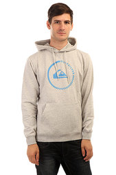 Толстовка кенгуру Quiksilver Big Logo Hood Light Grey Heather