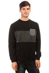 Толстовка свитшот Quiksilver Strangenightcre Black