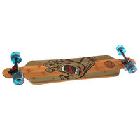 Лонгборд Santa Cruz S6 Drop Thru Bamboo Cruzer Stained Hand/Blue 9.2 x 41 (104 см)