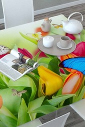 Скатерть 3D Бабочки Сирень