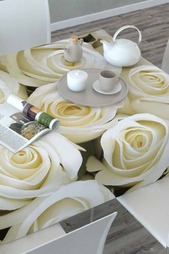 Скатерть 3D Душистые розы Сирень