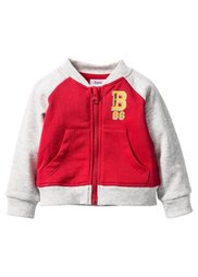 Для малышей: трикотажная куртка из биохлопка (красный/натуральный меланж) Bonprix