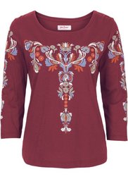 Легкая футболка с рукавом 3/4 (темно-синий) Bonprix