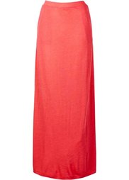 Трикотажная макси-юбка (оливковый меланж) Bonprix