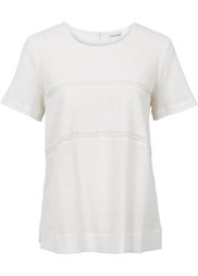 Блузка с кружевной отделкой (ржаво-красный) Bonprix