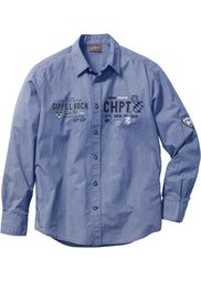 Рубашка Regular Fit  в традиционном стиле (кленово-красный/белый с узором) Bonprix