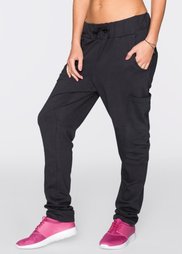 Трикотажные брюки с накладным карманом (темно-серый меланж) Bonprix