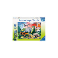 Пазл «Среди динозавров» XXL 100 деталей, Ravensburger