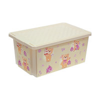 Ящик для хранения игрушек "X-BOX" Bears 12л, Little Angel, слоновая кость