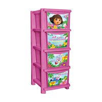 Комод для детской комнаты "Даша путешественница" 335мм, Little Angel, розовый
