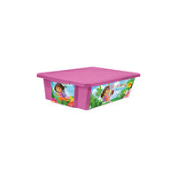 Ящик для хранения игрушек "X-BOX" "Даша путешественница" 30л на колесах, Little Angel, розовый