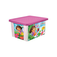Ящик для хранения игрушек "X-BOX" "Даша путешественница" 12л, Little Angel, розовый