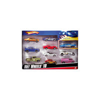 Набор из 10 машинок, металл, Hot Wheels Mattel