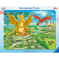Пазл «Семья драконов», 35 деталей, Ravensburger