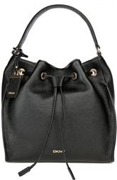 Кожаная сумка со съемным плечевым ремнем DKNY