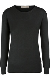 Кашемировый пуловер с укороченным рукавом и круглым вырезом Cruciani