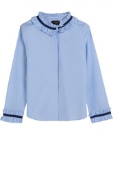 Хлопковая блуза с оборками Dal Lago