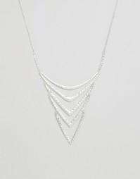 Ожерелье с многорядными V-образными подвесками Pilgrim - Серебряный