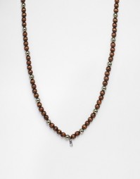 Icon Brand Beaded Necklace In Brown - Коричневый