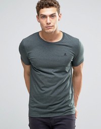 ASOS Muscle T-Shirt With Embroidery In Green Marl - Зеленый меланж
