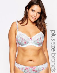 Бюстгальтер на косточках Marie Meili Curves Heather - Cool mint floral