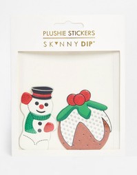 Набор из 2 рождественских наклеек Skinnydip - Мульти