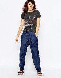 Джинсовые брюки с эластичным поясом Brave Soul - Темный синий