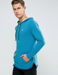 Синее трикотажное худи с логотипом Hollister - Cc222 med blue