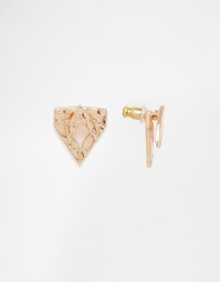Кованые серьги‑гвоздики Pilgrim - Розовое золото