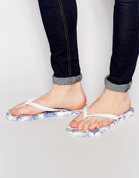 Шлепанцы с принтом пейсли Gandys X Liberty Lord - Белый