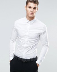 Белая рубашка с воротником на пуговицах и длинными рукавами ASOS