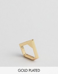 Позолоченное кольцо с геометрической отделкой Nylon