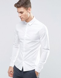 Облегающая оксфордская рубашка с длинными рукавами ASOS - Белый